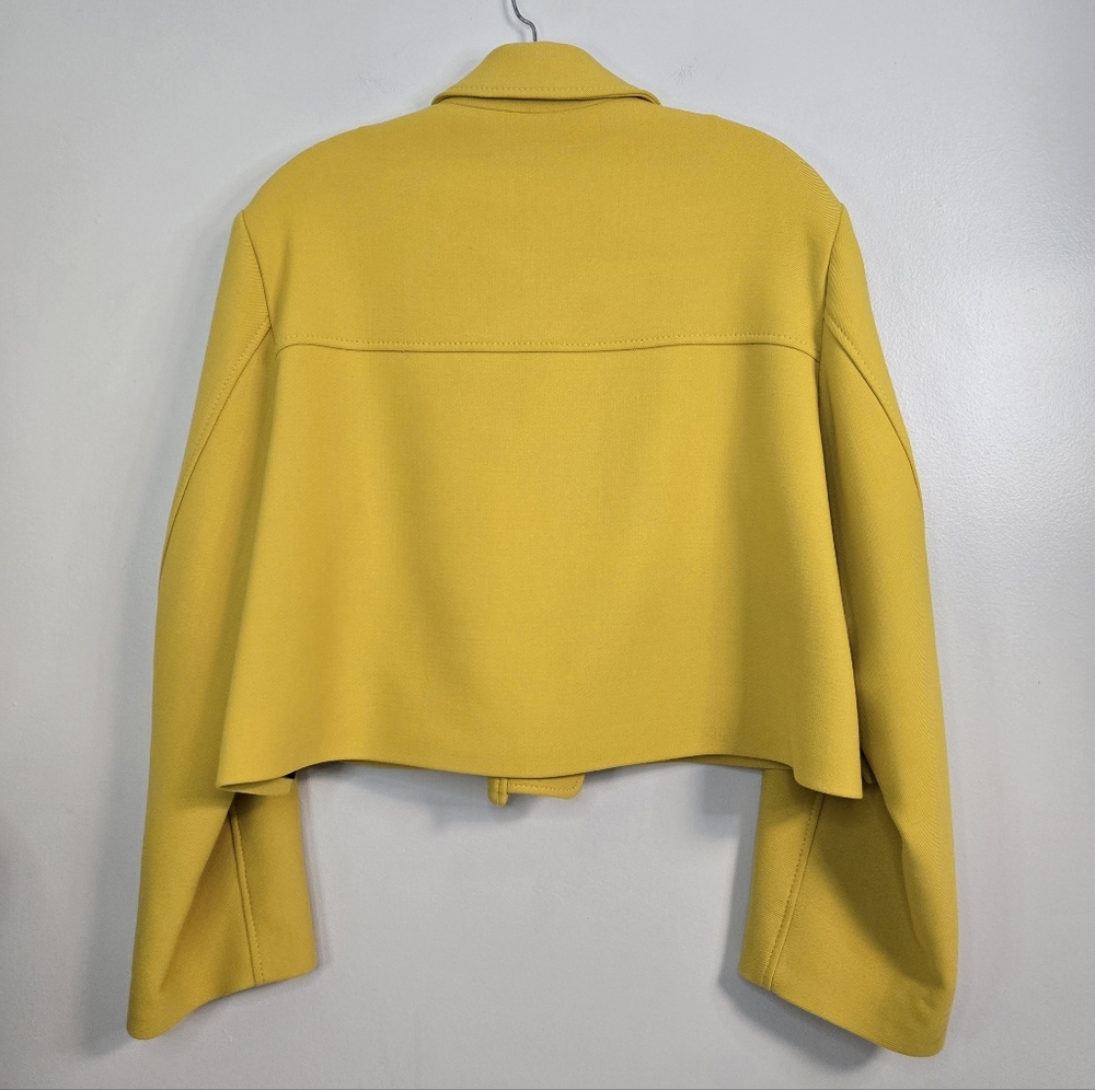 💛 Dorothee Schumacher Mustard Cropped Jacket, Size 12* ~ VGUC - Picture 12 of 15